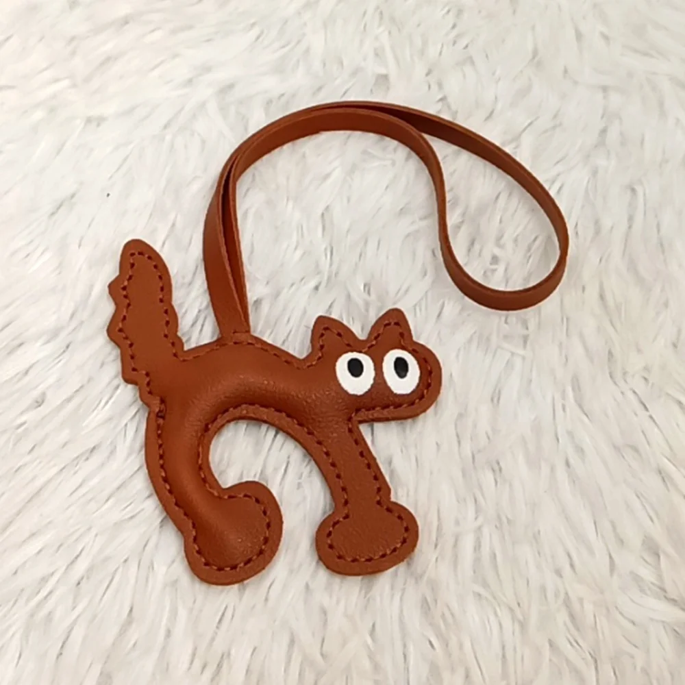 Cat Kitten Faux Leather Keychain Bag Charms - Picture 5 of 17